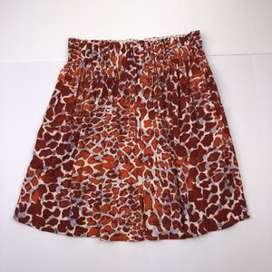 HM Women's Small Orange Red Straight Mini Skirt